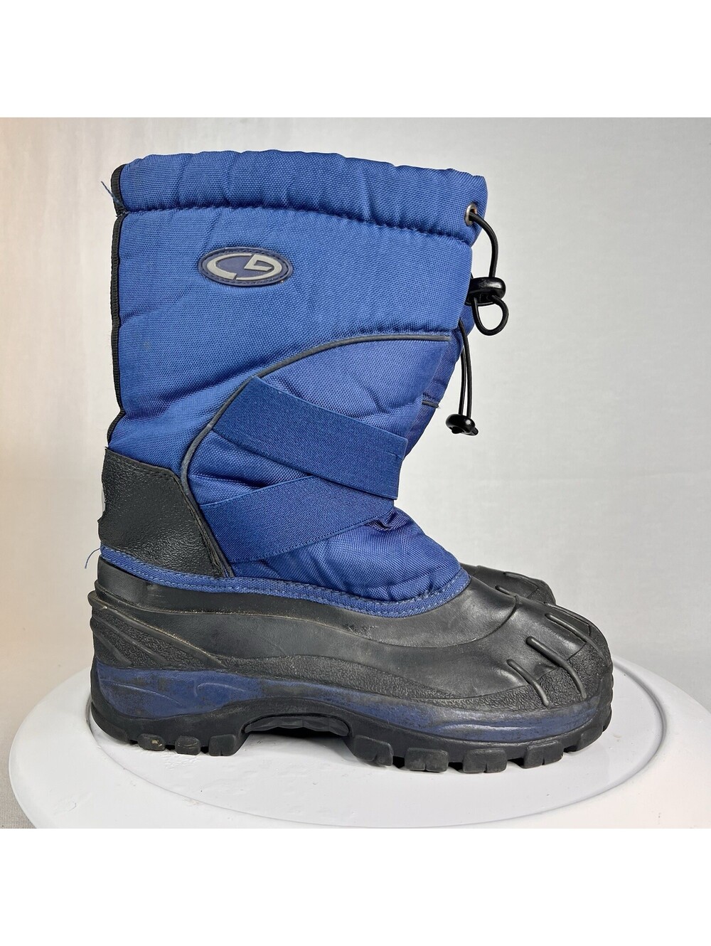 C9 By Champion Boys Snow Boots Thermolite Size 5.5 Black & Blue EUC (Women 7.5)